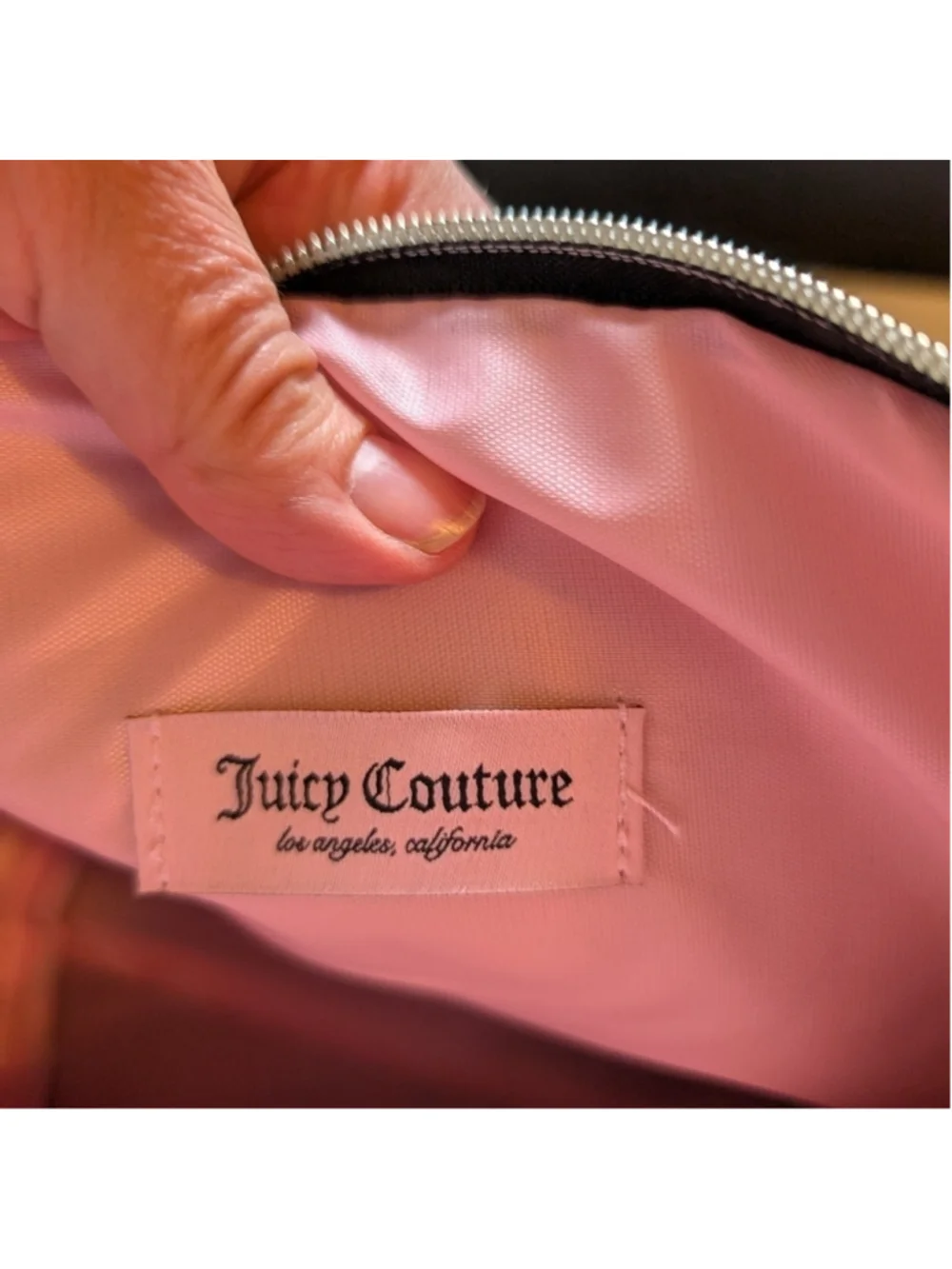 Juicy Couture Black Velvet Clutch Like New Condition